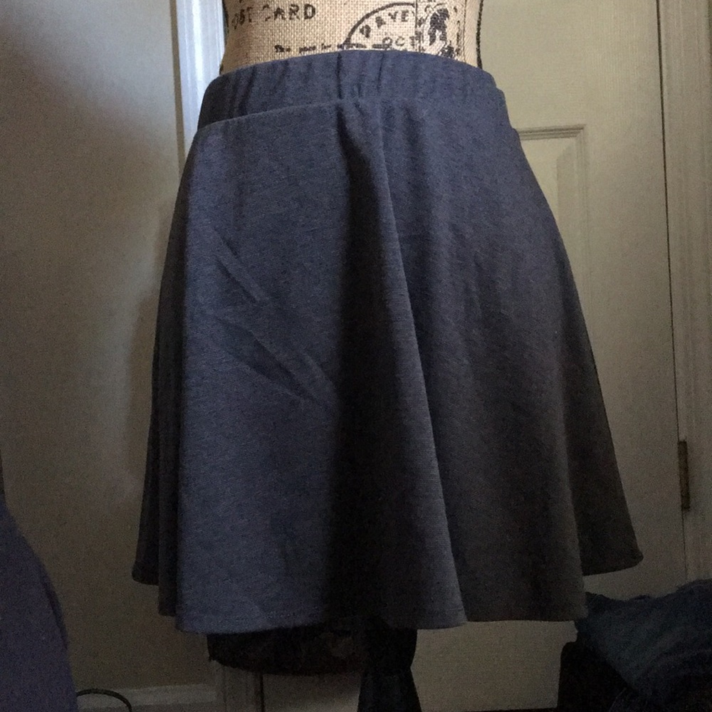 Gray Skater Skirt